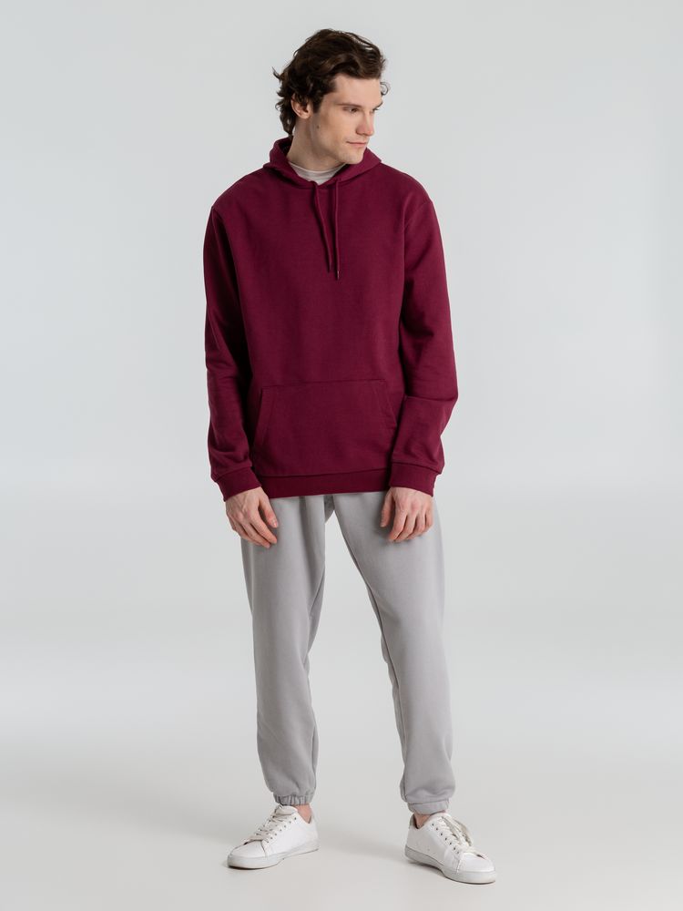 Толстовка с капюшоном унисекс Hoodie, бордовая — изображение 14