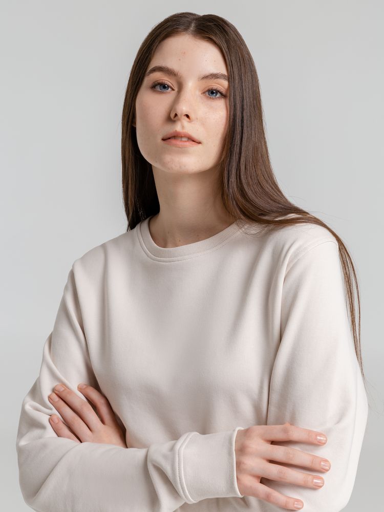 Свитшот унисекс BNC Inspire (Organic), молочно-белый — изображение 13