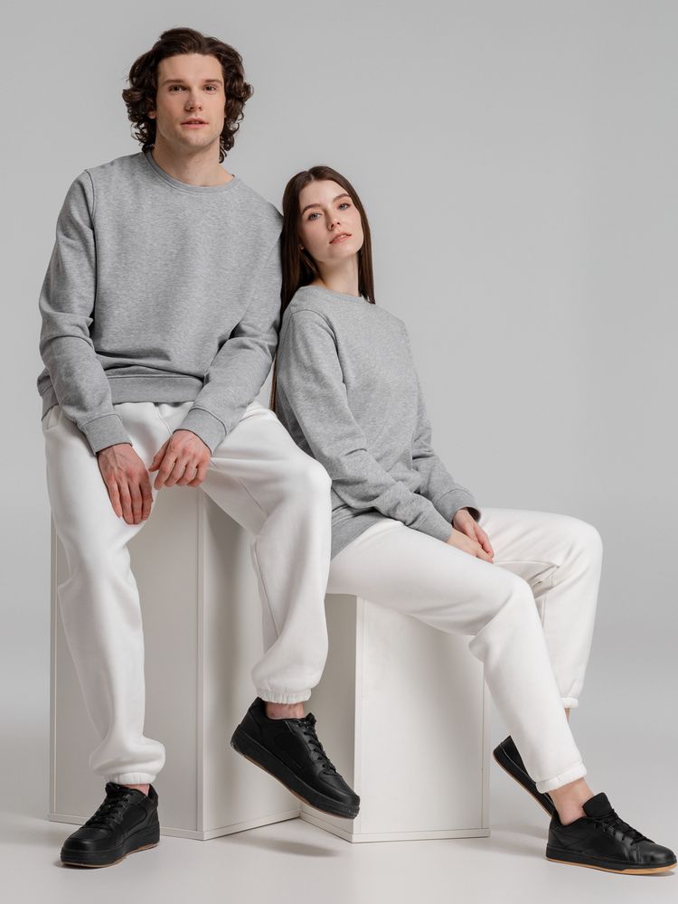 Свитшот унисекс BNC Inspire (Organic), серый меланж — изображение 15