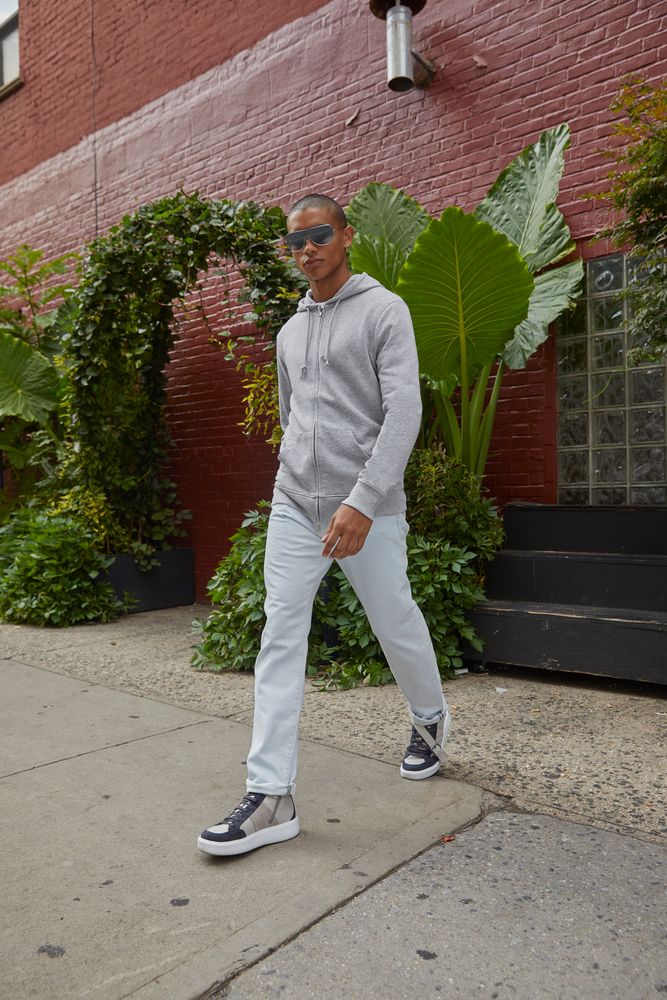 Толстовка на молнии с капюшоном унисекс BNC Inspire (Organic), ярко-синяя — изображение 6