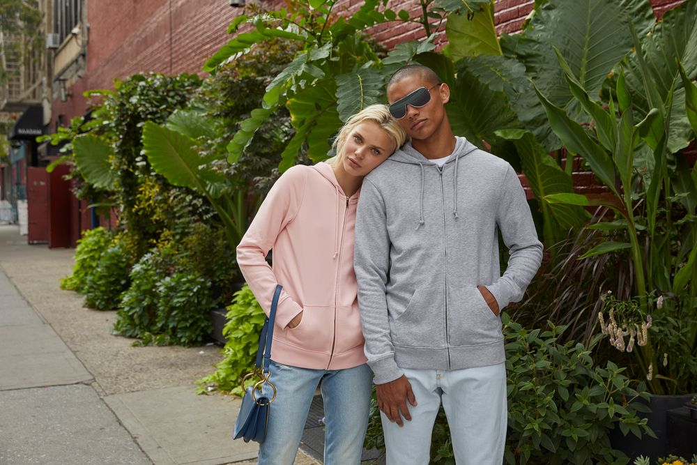 Толстовка на молнии с капюшоном женская BNC Inspire (Organic), серо-зеленая — изображение 7