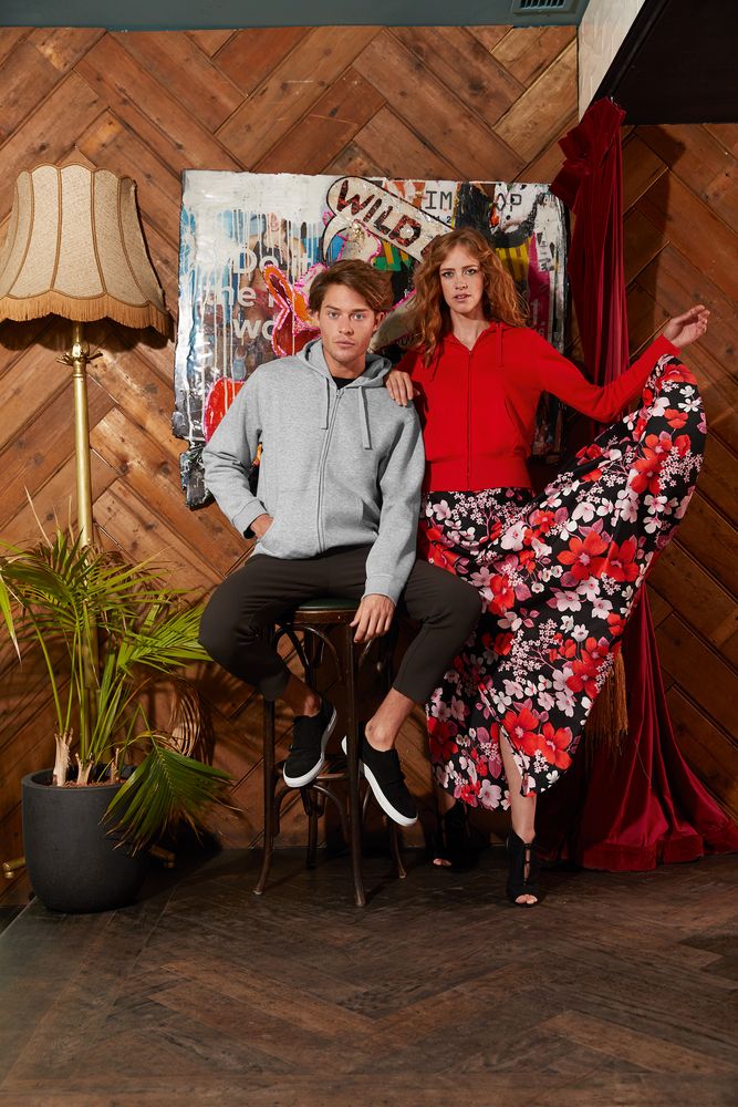 Толстовка женская Hooded Full Zip красная — изображение 7