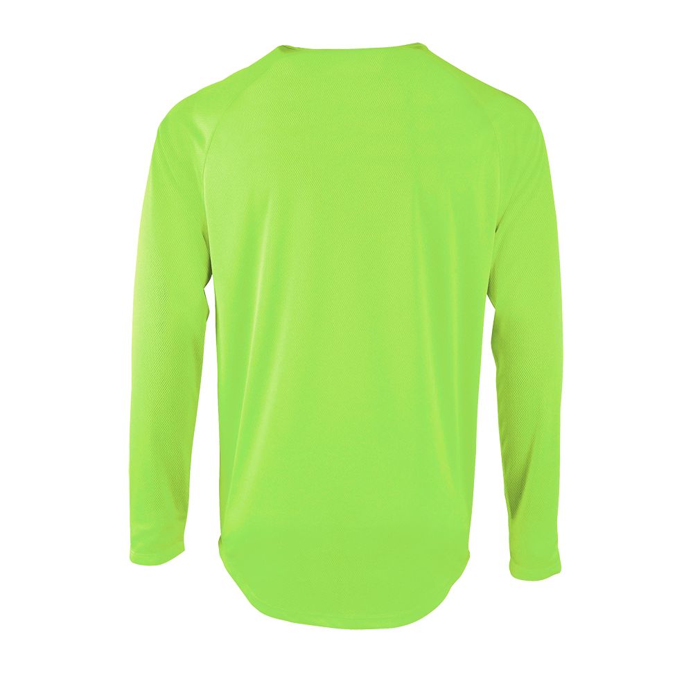 Футболка с длинным рукавом Sporty LSL Men, неоново-зеленая — изображение 3