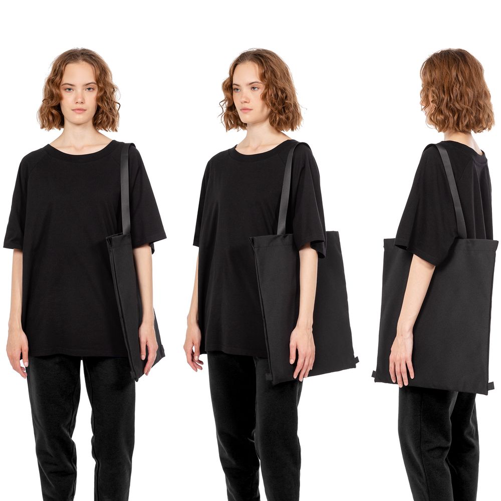 Шопер B3, черный с черными ручками — изображение 5