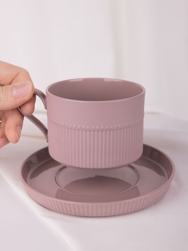 Чайная пара Pastello Moderno, розовая — изображение 9