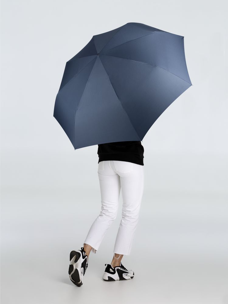 Зонт складной Fiber, темно-синий — изображение 13