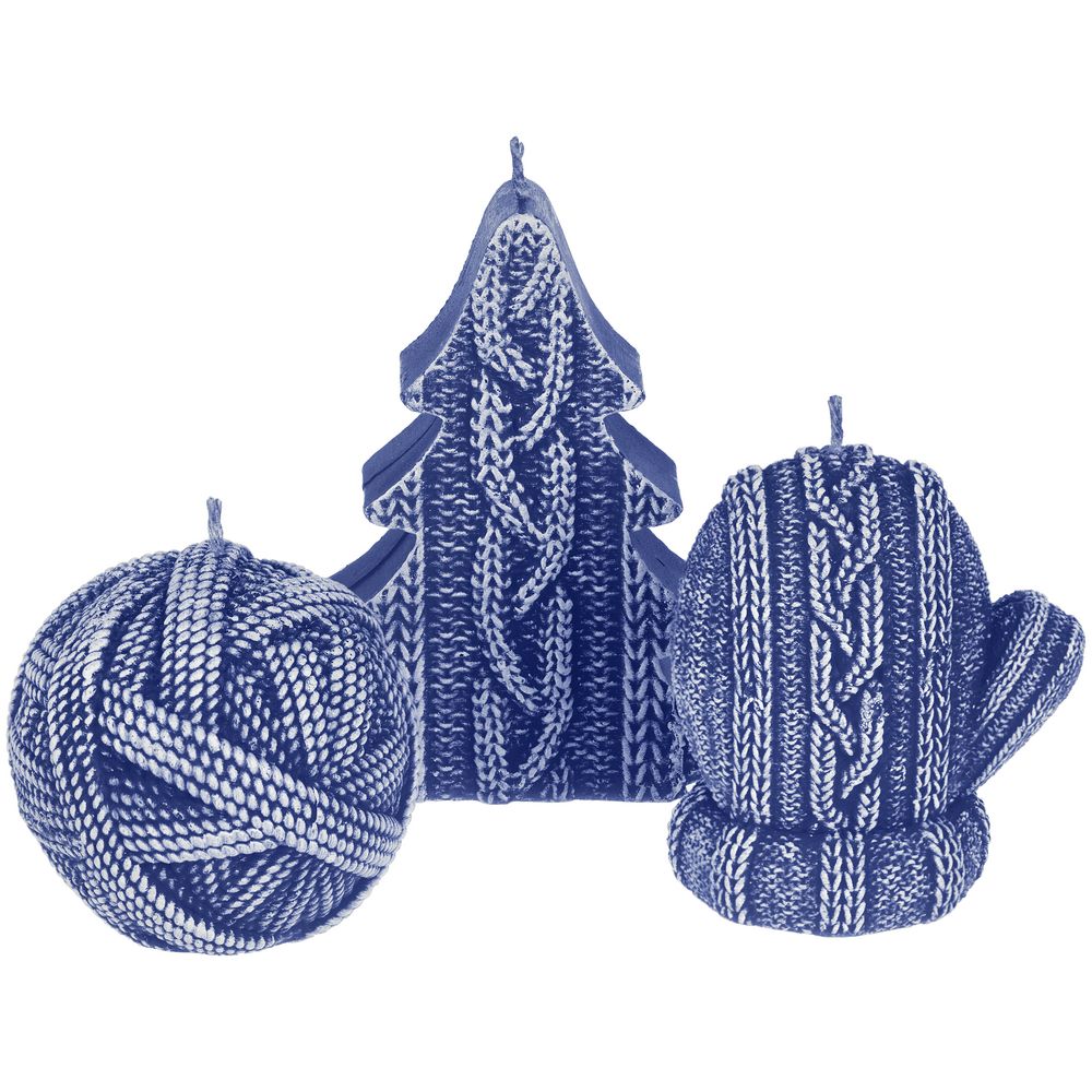 Свеча Kniteam, елка, синяя — изображение 4