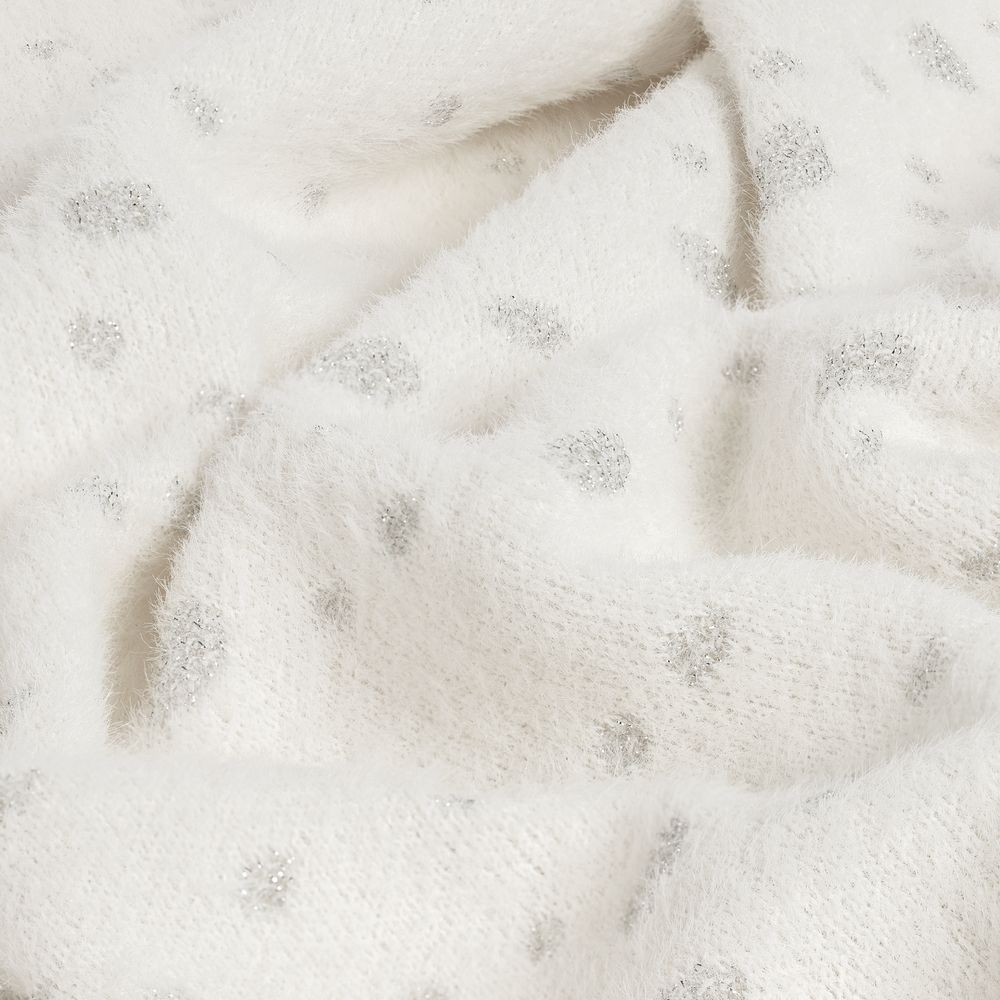 Плед Snowspot Fluffy, белый с люрексом — изображение 4