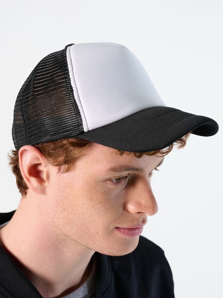 Бейсболка Bubble, черная с белым — изображение 5