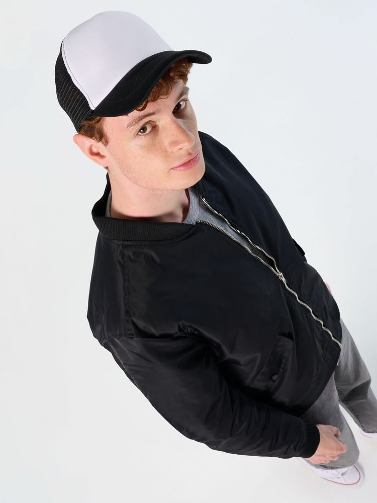 Бейсболка Bubble, черная с белым — изображение 6