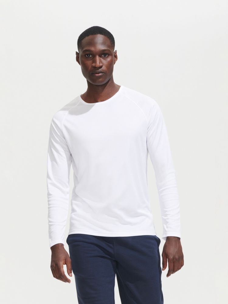 Футболка с длинным рукавом Sporty LSL Men, неоново-зеленая — изображение 5