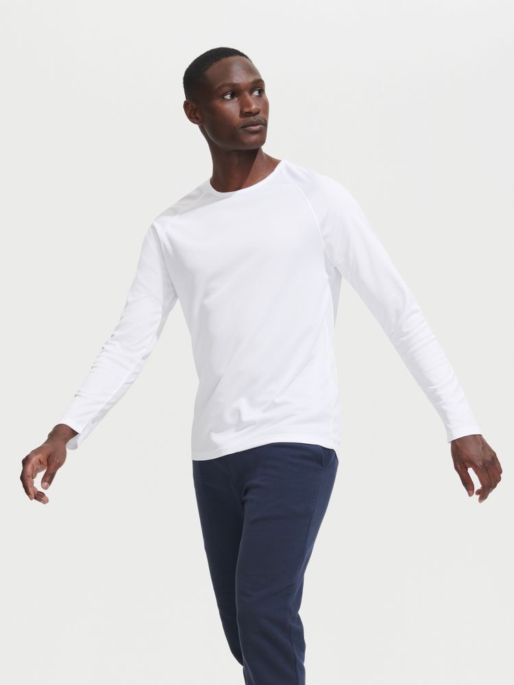 Футболка с длинным рукавом Sporty LSL Men, неоново-зеленая — изображение 6