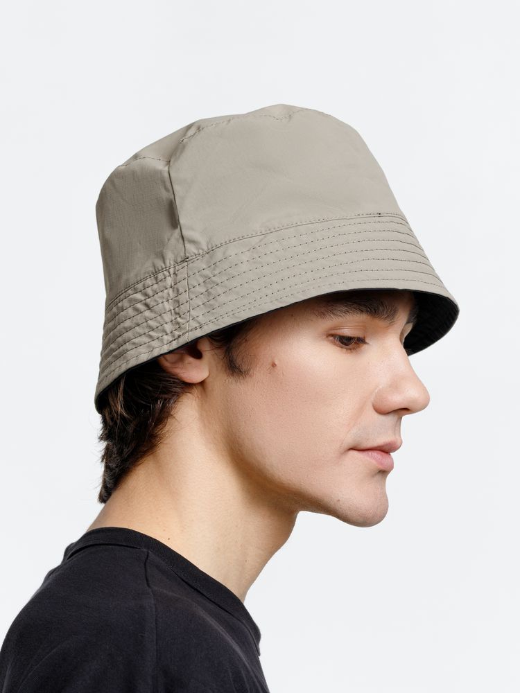 Панама Nylon двусторонняя, черная с хаки — изображение 5