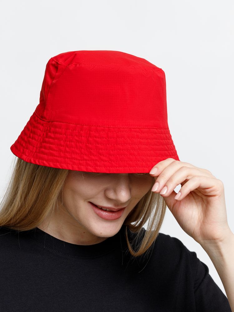 Панама Nylon двусторонняя, темно-синяя с красным — изображение 6