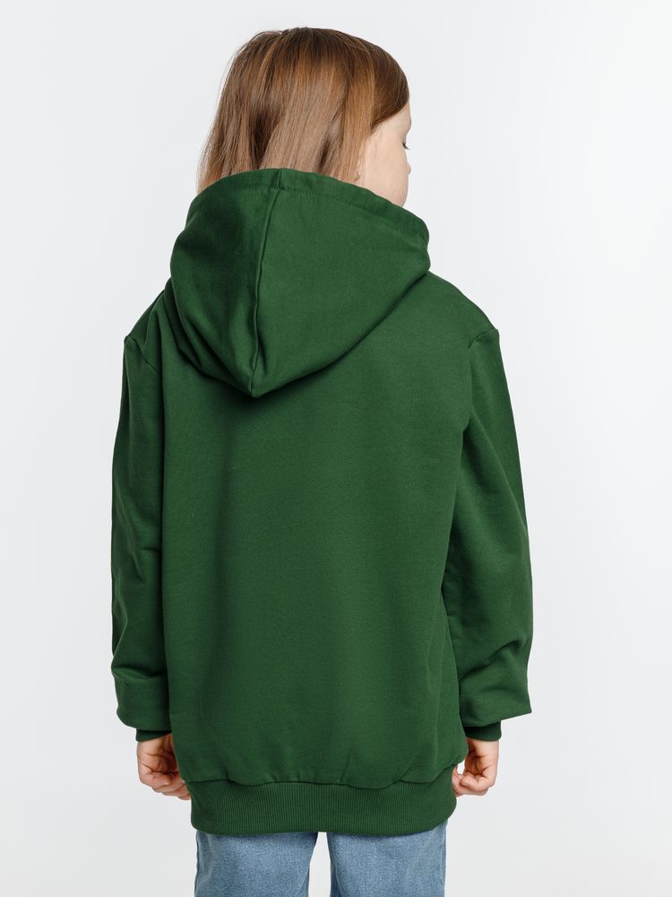 Худи детское Kirenga Kids 2.0, темно-зеленое — изображение 6