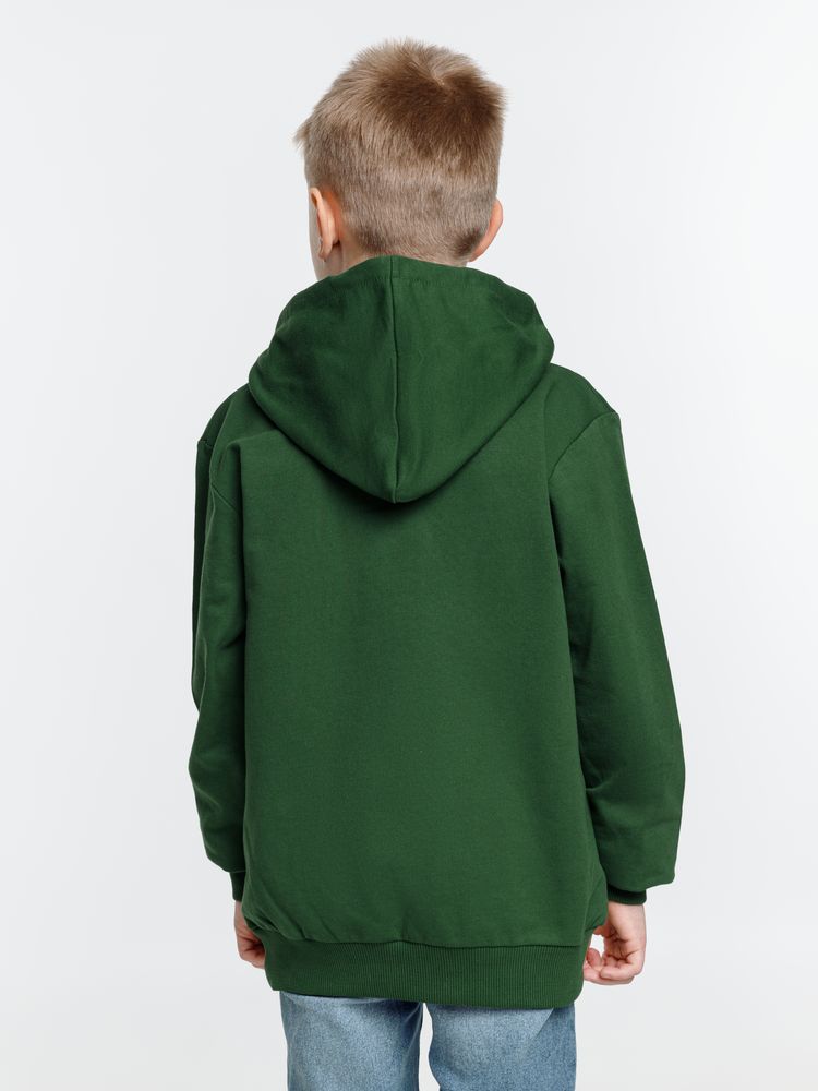 Худи детское Kirenga Kids 2.0, темно-зеленое — изображение 9
