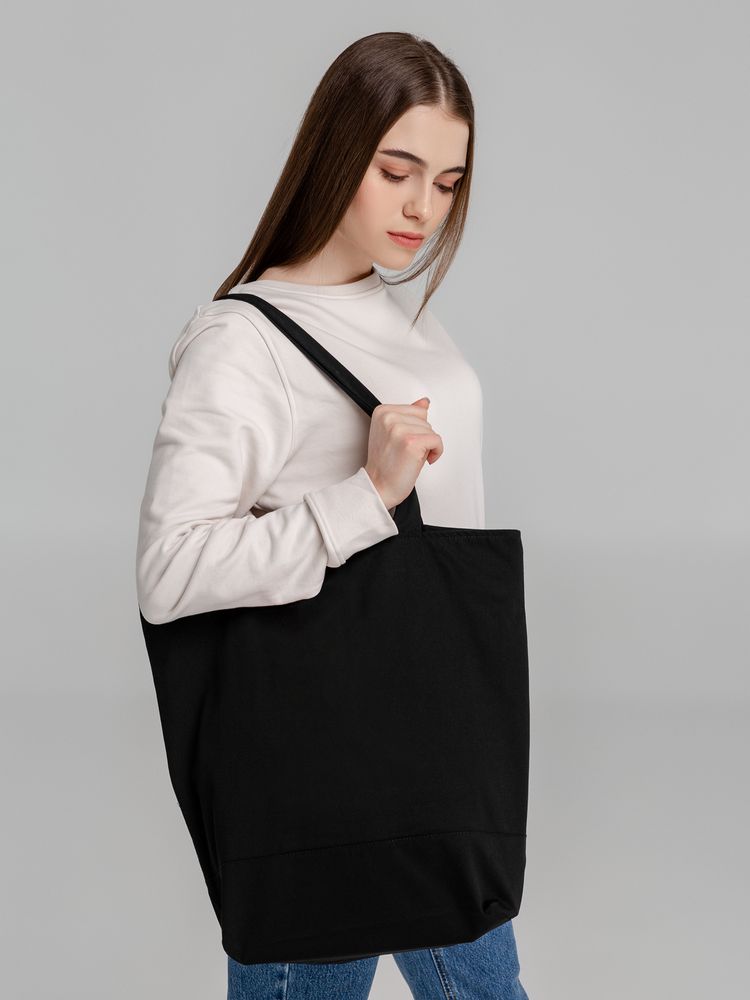 Сумка для покупок на молнии Shopaholic Zip, черная — изображение 7