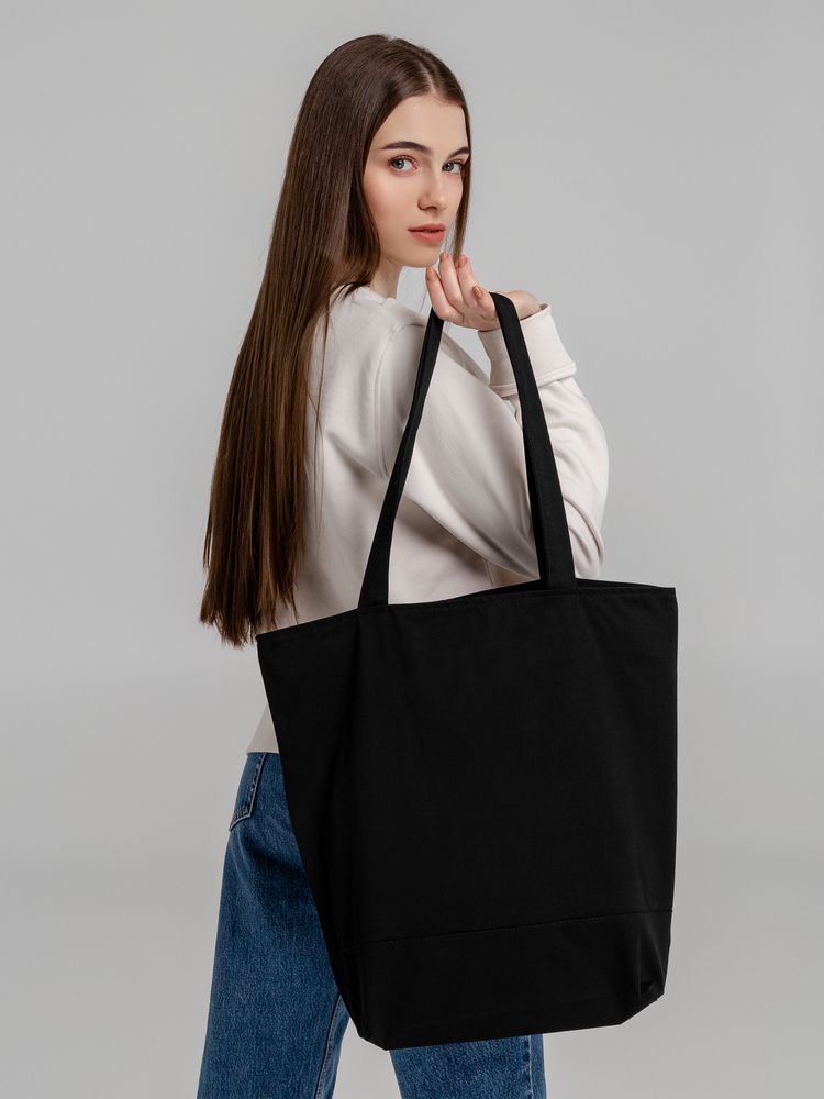 Сумка для покупок на молнии Shopaholic Zip, черная — изображение 11