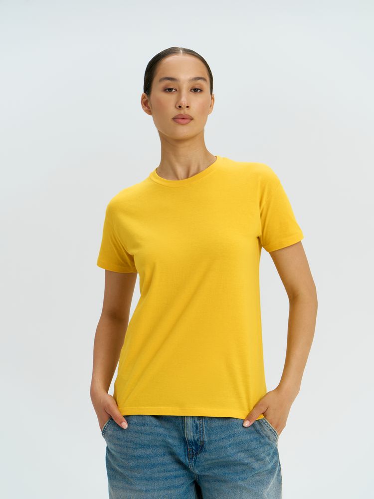 Футболка унисекс Regent 150, желтая — изображение 6