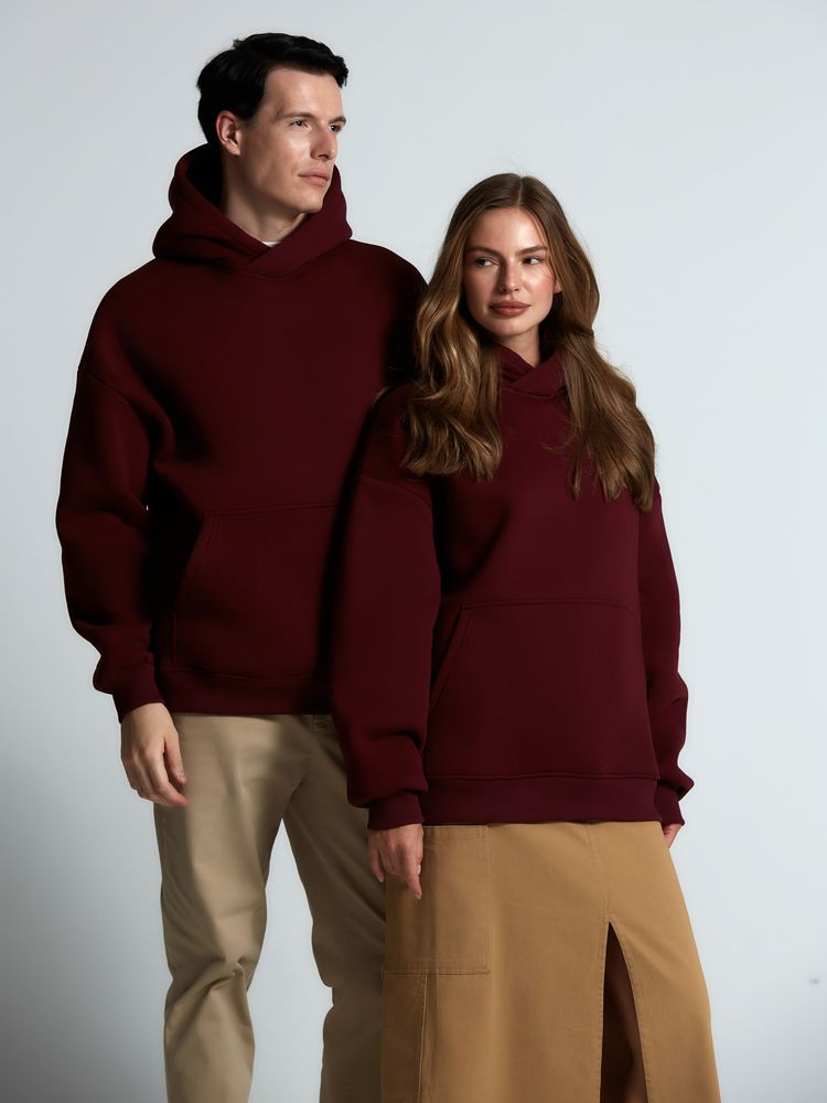 Худи Kulonga Oversize, бордовое — изображение 11