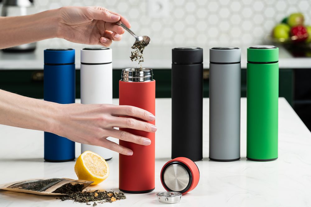 Термос с ситечком Percola, ver.2, зеленый — изображение 11