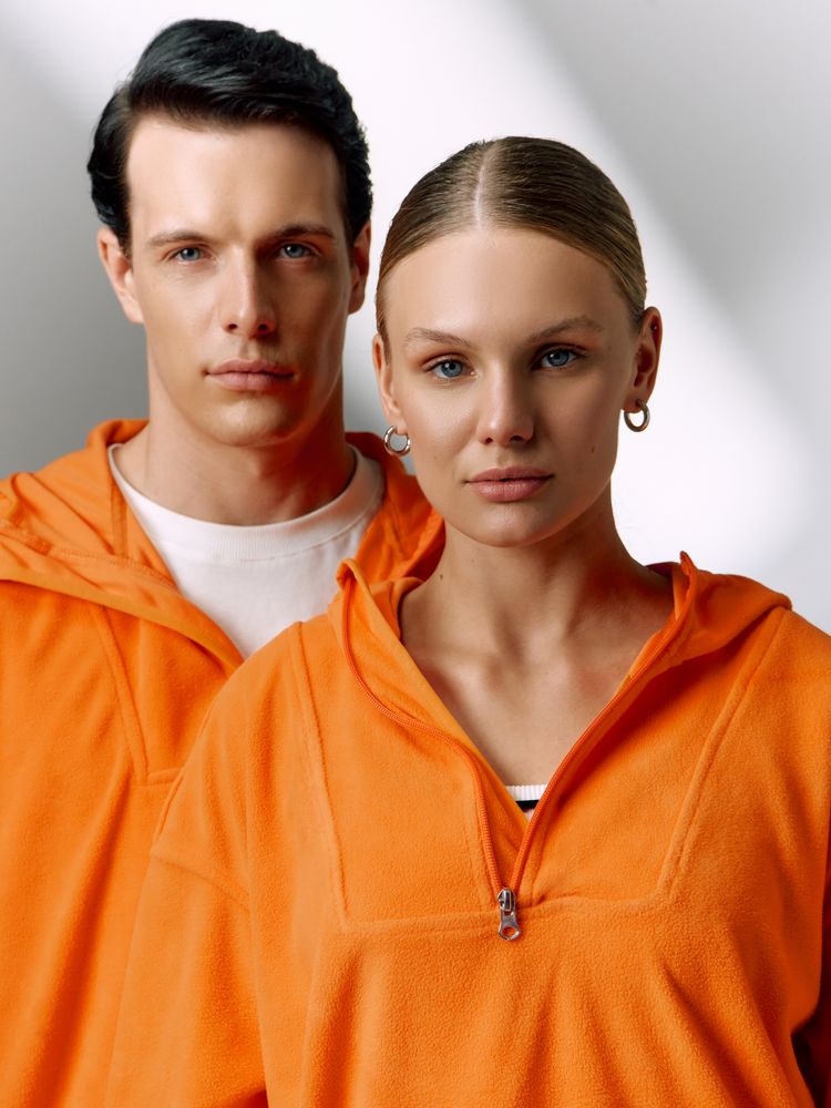 Анорак флисовый унисекс Fliska, оранжевый — изображение 14