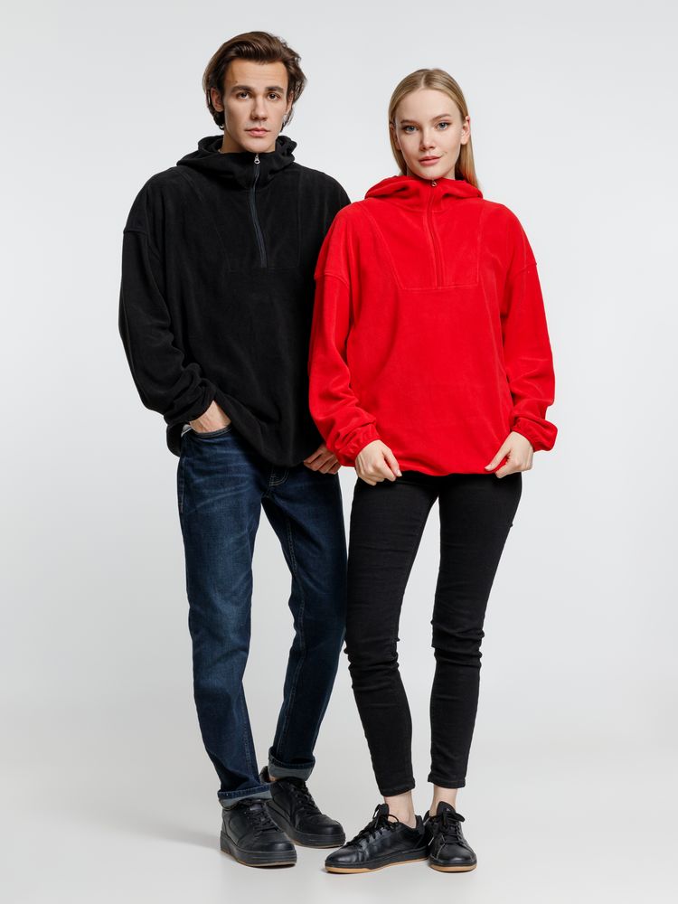 Анорак флисовый унисекс Fliska, черный — изображение 12