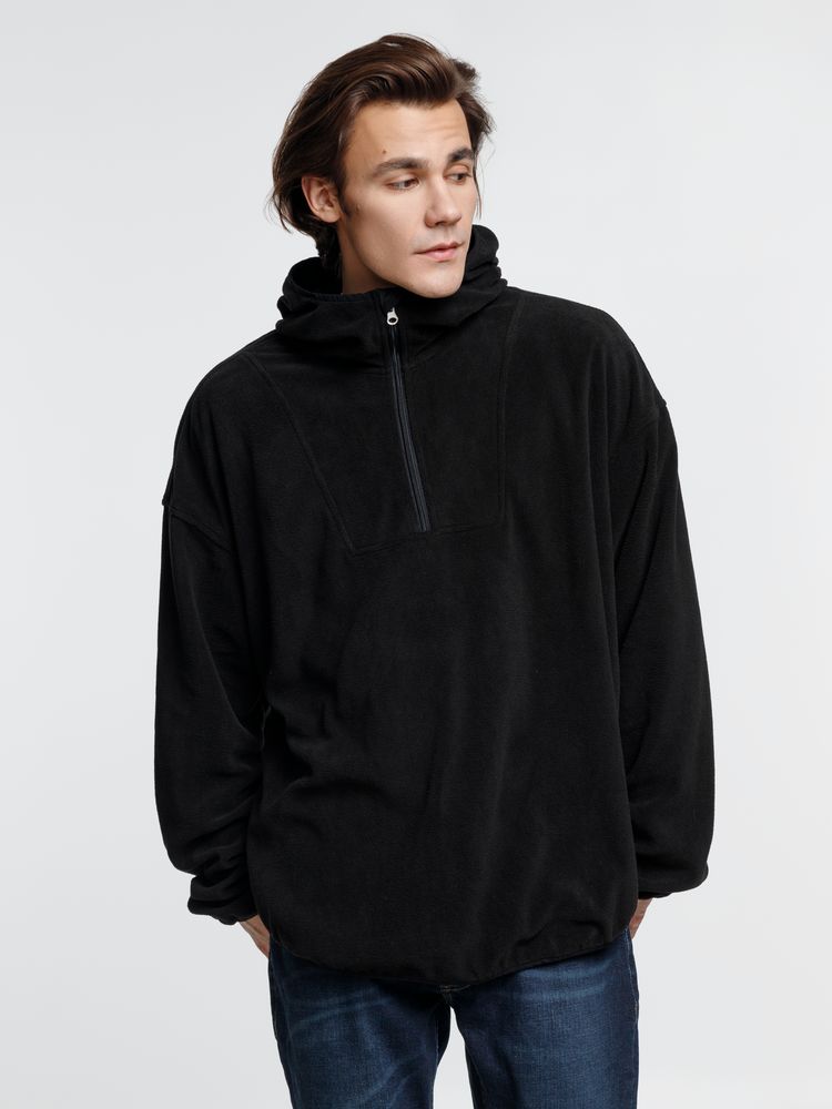 Анорак флисовый унисекс Fliska, черный — изображение 7