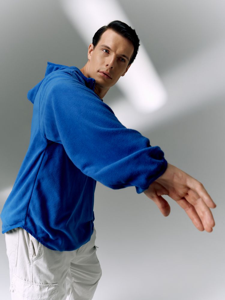 Анорак флисовый унисекс Fliska, ярко-синий — изображение 15