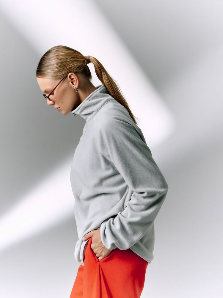 Куртка флисовая унисекс Fliska, светло-серая — изображение 7