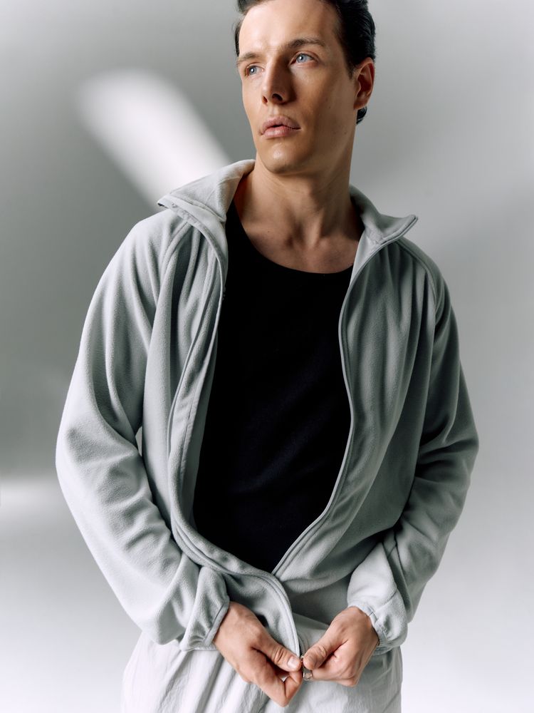 Куртка флисовая унисекс Fliska, светло-серая — изображение 8