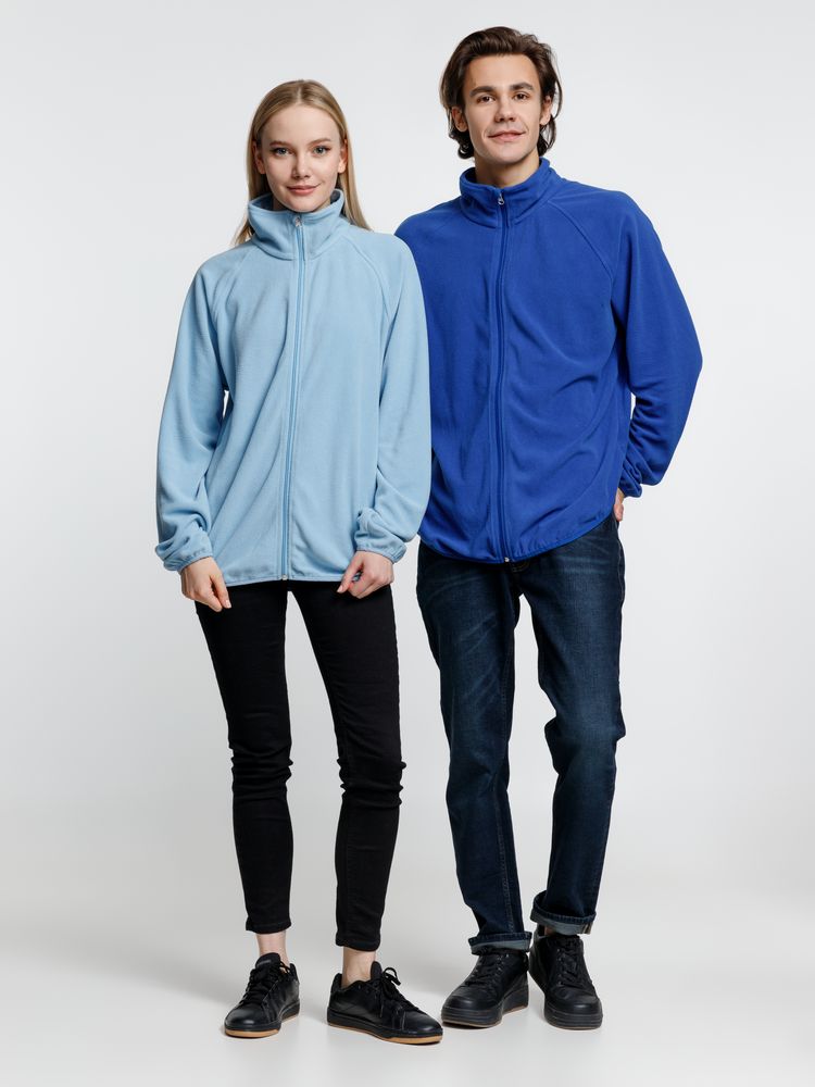Куртка флисовая унисекс Fliska, голубая — изображение 16