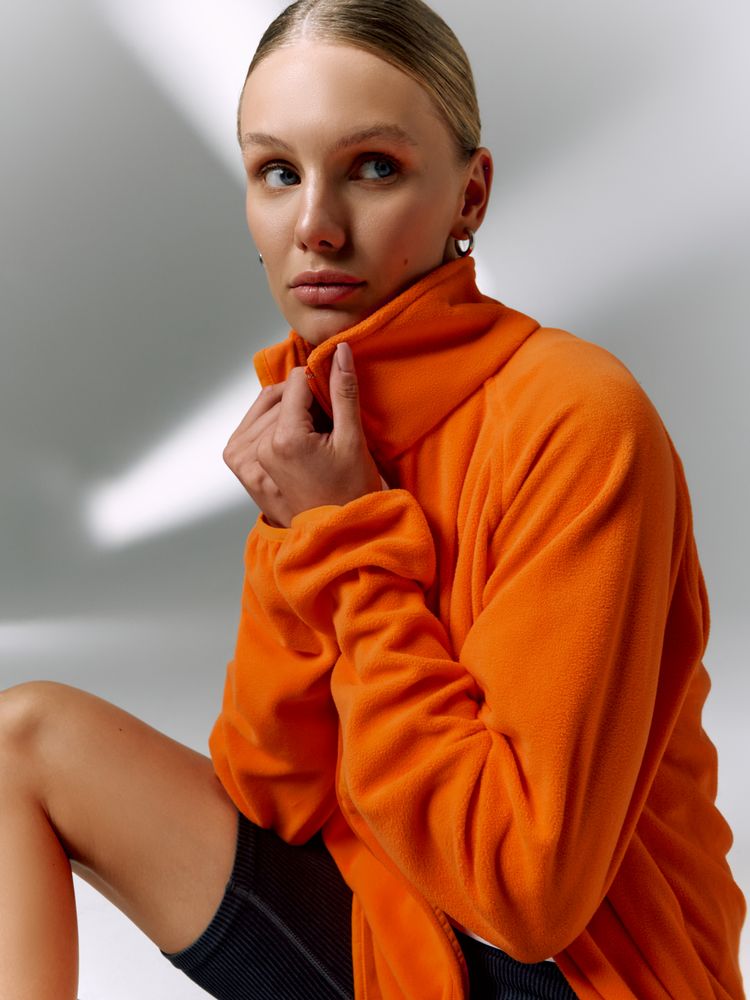 Куртка флисовая унисекс Fliska, оранжевая — изображение 17