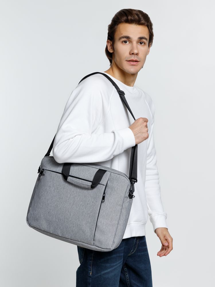 Сумка для ноутбука Oneworld, серая — изображение 10