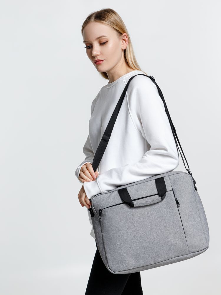 Сумка для ноутбука Oneworld, серая — изображение 12