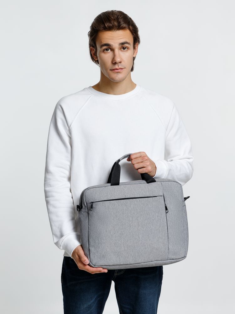 Сумка для ноутбука Oneworld, серая — изображение 11