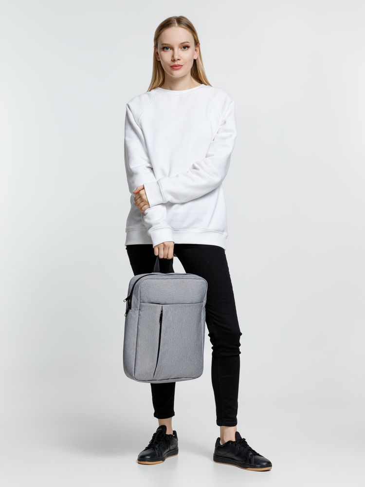 Рюкзак для ноутбука Oneworld, серый — изображение 9