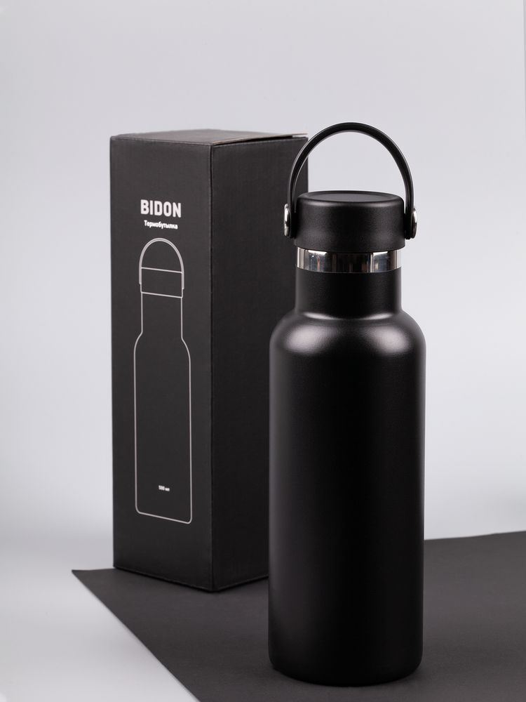 Термобутылка Bidon, черная — изображение 12