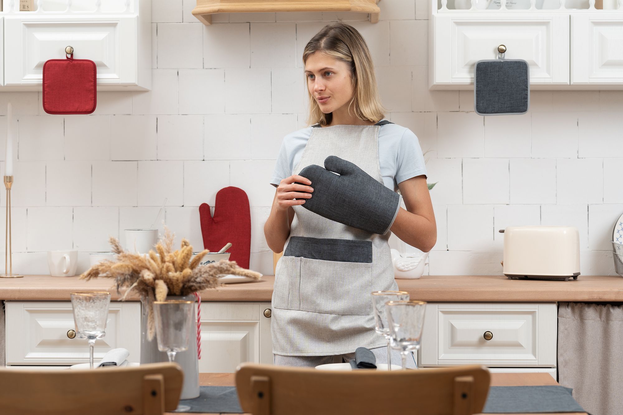 Прихватка-рукавица Settle In, темно-серая — изображение 5