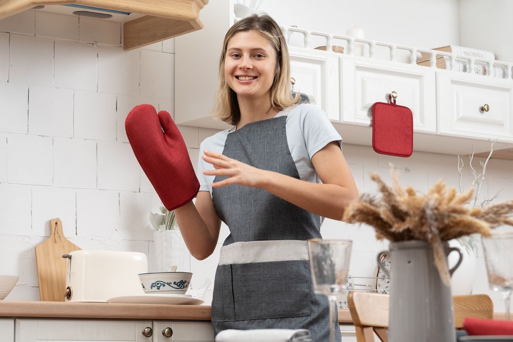 Прихватка-рукавица Settle In, красная — изображение 4