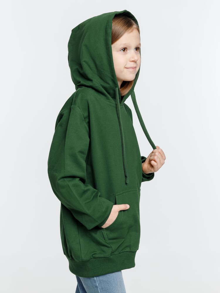 Худи детское Kirenga Kids 2.0, темно-зеленое — изображение 5