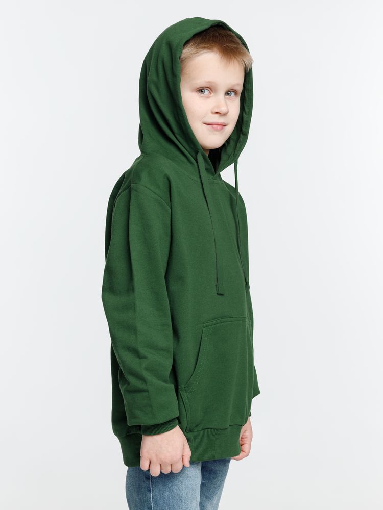 Худи детское Kirenga Kids 2.0, темно-зеленое — изображение 8