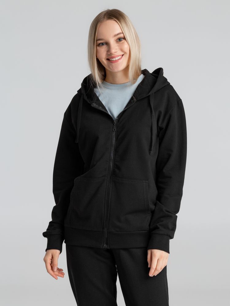 Толстовка на молнии с капюшоном Siverga 2.0, черная — изображение 10