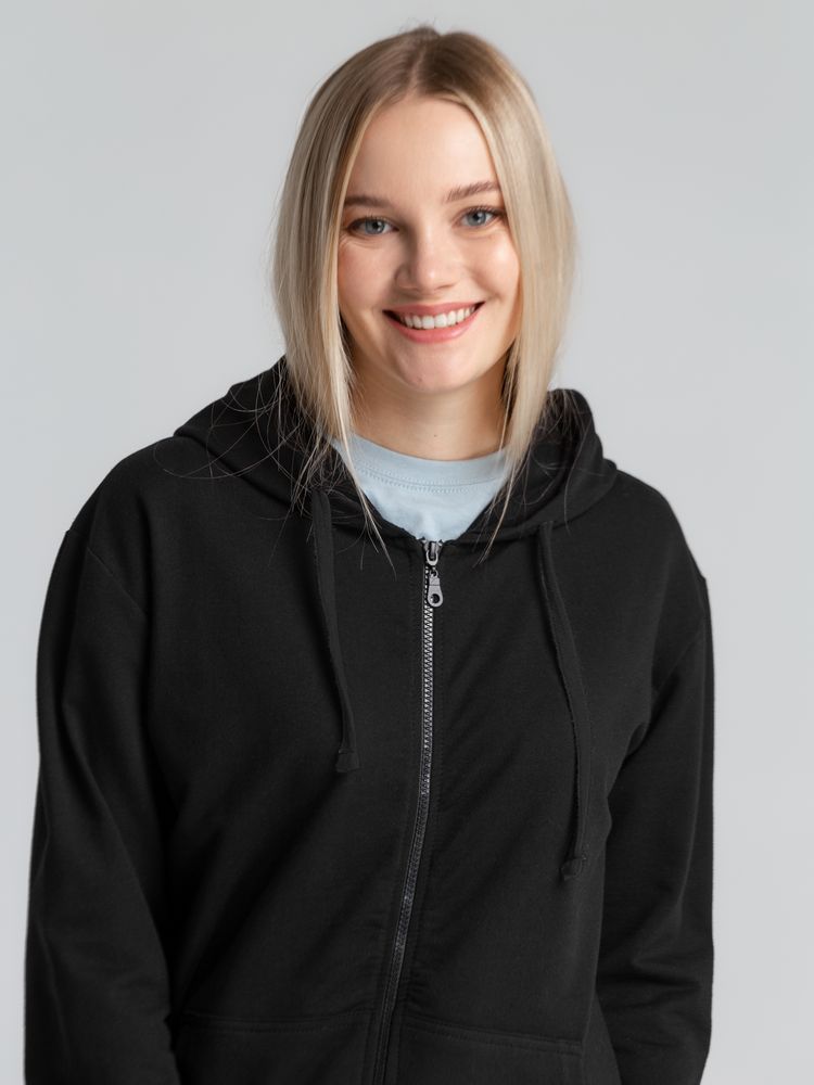 Толстовка на молнии с капюшоном Siverga 2.0, черная — изображение 11