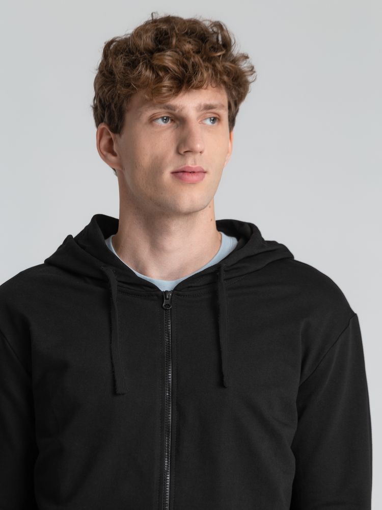 Толстовка на молнии с капюшоном Siverga 2.0, черная — изображение 8