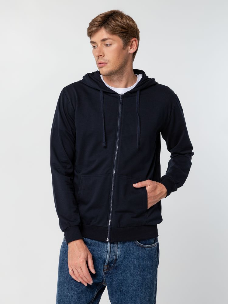 Толстовка на молнии с капюшоном Siverga 2.0, темно-синяя — изображение 9