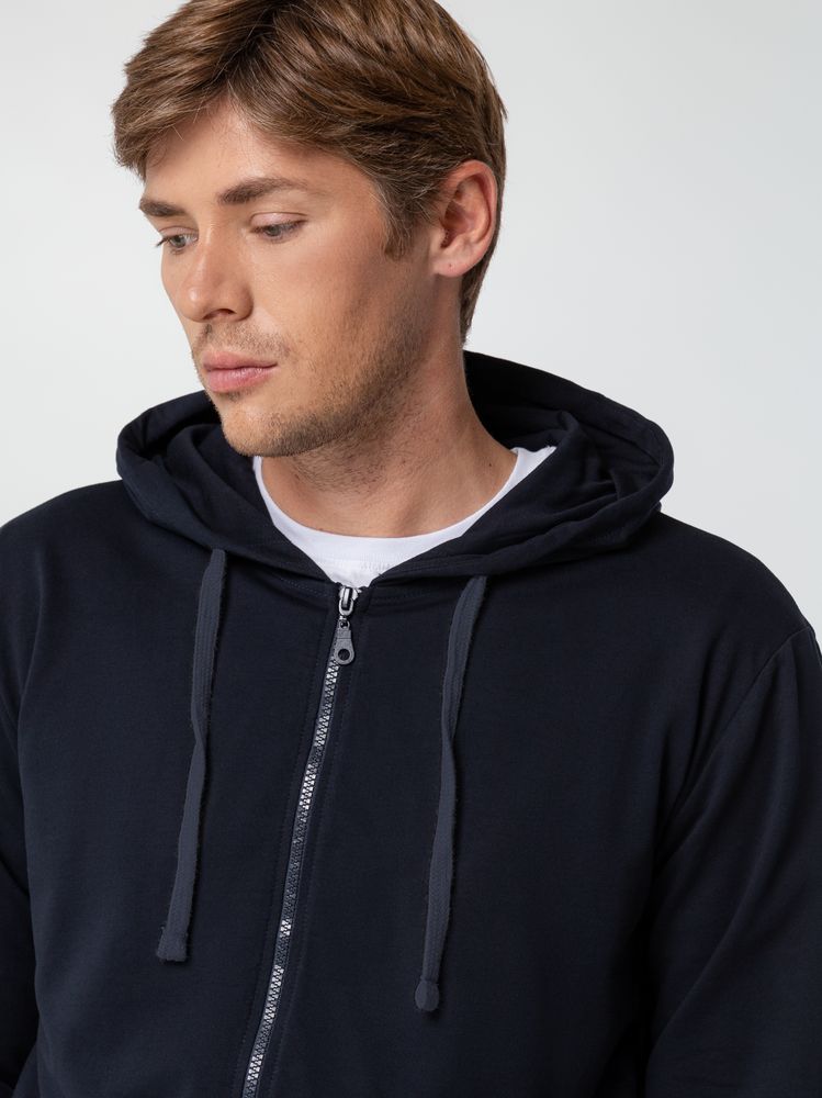 Толстовка на молнии с капюшоном Siverga 2.0, темно-синяя — изображение 11