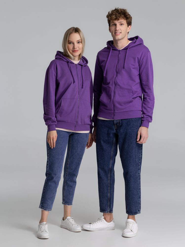 Толстовка на молнии с капюшоном Siverga 2.0, фиолетовая — изображение 13