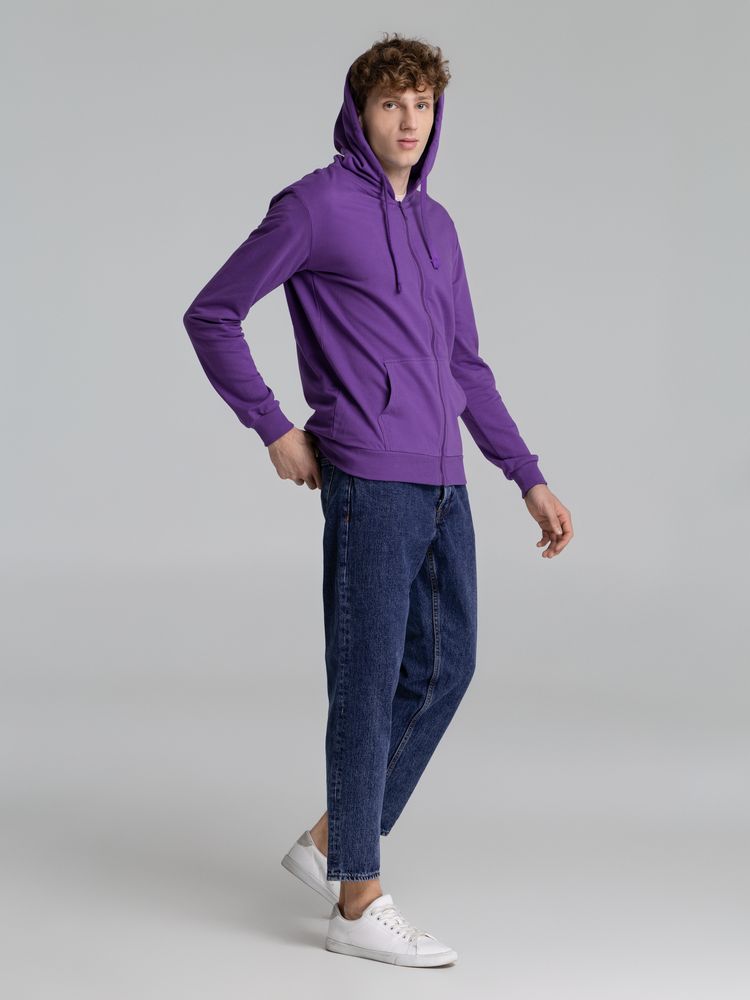 Толстовка на молнии с капюшоном Siverga 2.0, фиолетовая — изображение 9