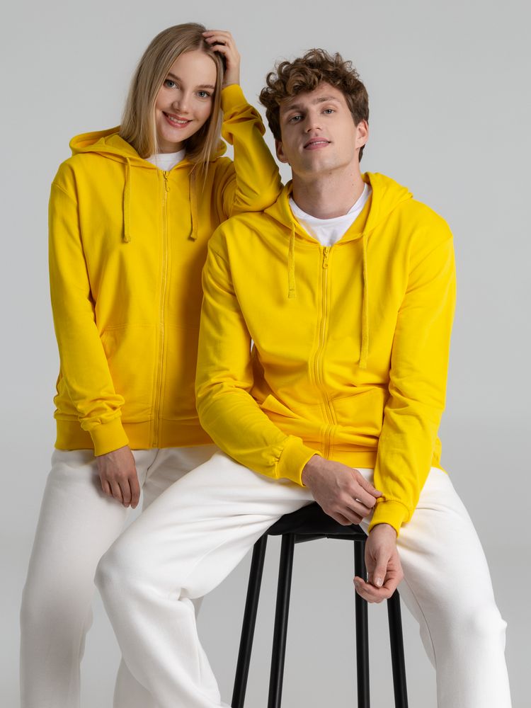 Толстовка на молнии с капюшоном Siverga 2.0, желтая — изображение 13